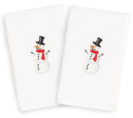 Linum Home Textiles Snowman 2-Piece Hand Towels