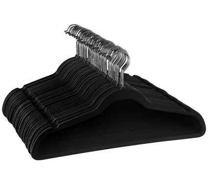 Elama Set of 50 Velvet Slim-Profile ClothesHangers