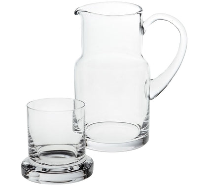 Badash Crystal Manhattan 2-Piece Bedside or Desk Carafe Set