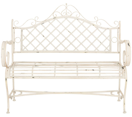 Abner Wrought Iron Outdoor Garden Bench by Safavieh