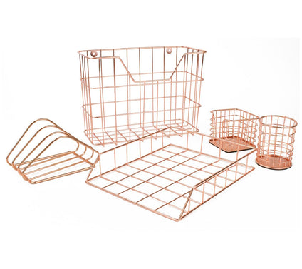 Sorbus Wire Metal 5-in-1 Desk Organizer Set