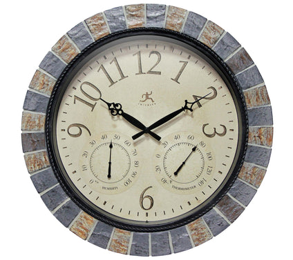 Infinity Instruments 18" Clock with HygrometerThermometer