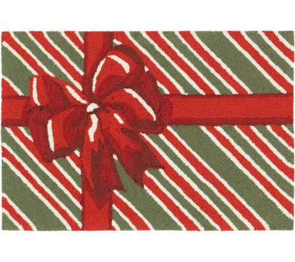 Lush Decor Frontporch Giftbox Rug Red 24" x 36"