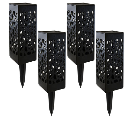 LumaBase Solar Powered Garden Lights - Set of 4