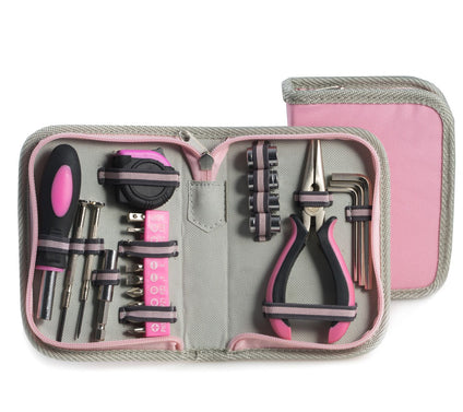 23 pc. Tool Set in Pink Canvas Case. by Bey-Berk