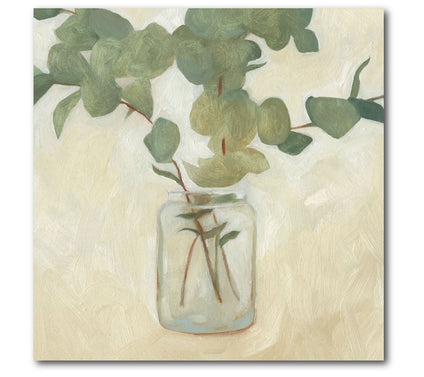 Courtside Market Greenery Still Life II 16x16 Canvas Wall Art