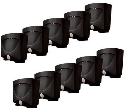 MAXSA 10-pack: Battery-Powered Motion-ActivatedOutdoor Night
