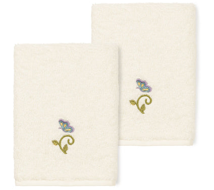 Linum Home Textiles Rebecca 2PC Embellished Washcloth Set