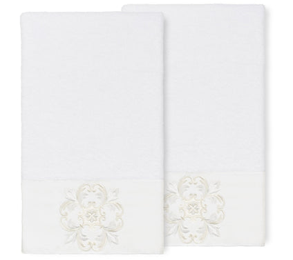 Linum Home Textiles Alyssa 2PC Embellished BathTowel Set