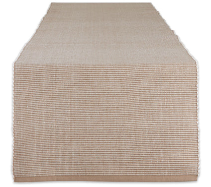 Design Imports 2-Tone Ribbed Table Runner 13x72