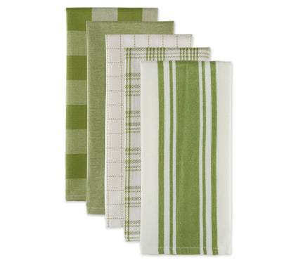 Design Imports Set of 5 Assorted Everyday Kitchn Towel