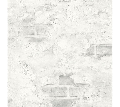 NextWall Faux Stuccoed Brick Peel and Stick Wallpaper Roll