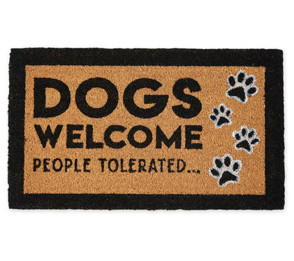 Design Imports Dog Welcome People Tolerated 17" x 29" Doormat