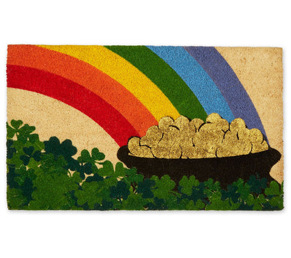 Design Imports Pot Of Gold Glitter 18" x 30" Doormat