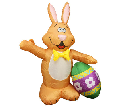 Northlight 48" Inflatable Lighted Easter Bunny w/Egg Decor