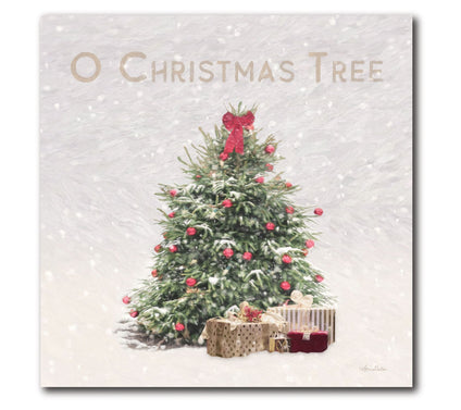 Courtside Market O' Christmas Tree 16x16 Canvas Wall Art