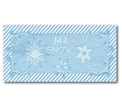 Courtside Market Snowflake Blue 12x24 Canvas Wa ll Art