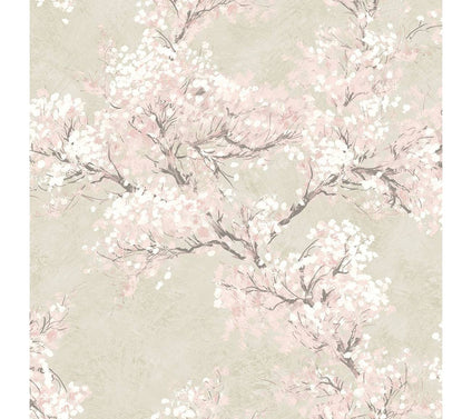 NextWall Cherry Blossom Grove Floral Peel and Stick Wallpaper