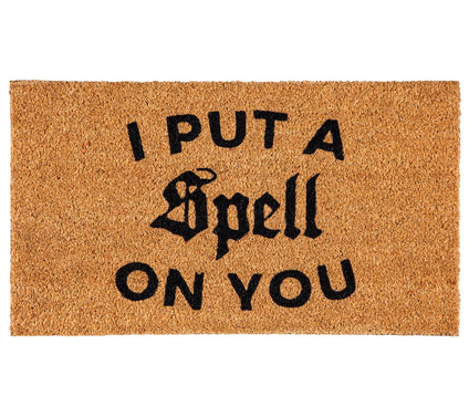 Evergreen Halloween Greeting Coir Mat