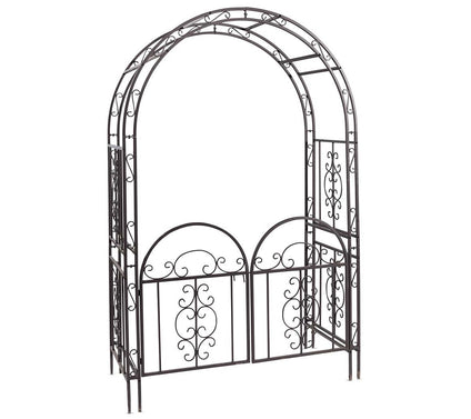Evergreen Montebello Iron Garden Arbor with Gate