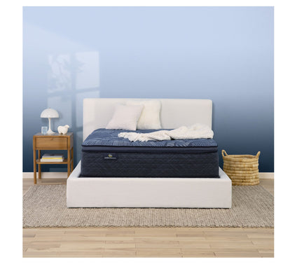Serta Cobalt Calm 15" Plush PT Mattress Set -Twin