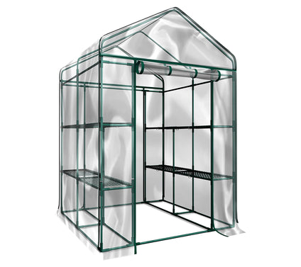 Home-Complete Walk in Greenhouse with 8 Sturdyhelves