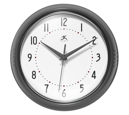 Infinity Instruments Retro 9.5" Aluminum Wall Cock