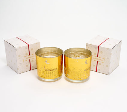 LightScapes Set of 2 Townscape Magic Candles with Gift Boxes