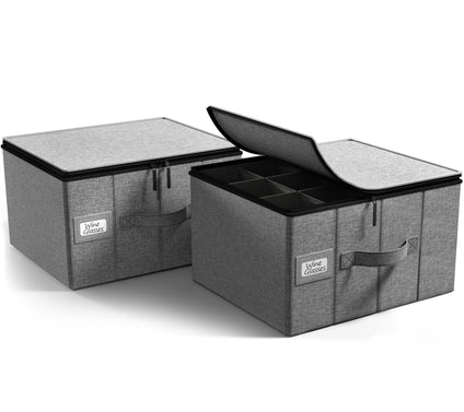 Sorbus 2 Pack Stemware Storage Case
