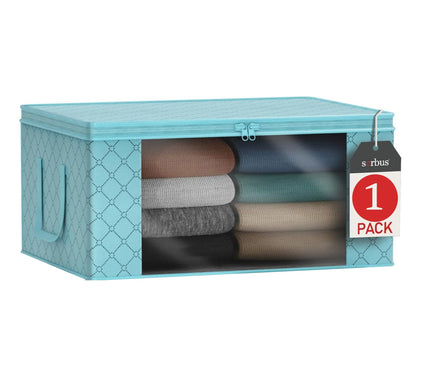 Sorbus Foldable Storage Organizer Bag with Window and Handles