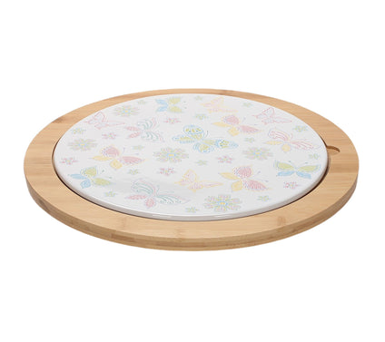 Temp-tations Seasonal 15" Lazy Susan with Stoneware Insert