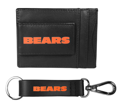 Siskiyou Sports NFL Leather Cash Cardholder & Strap Key Chain