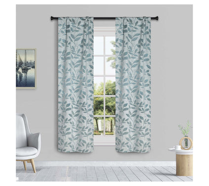 Superior Leaves Room Darkening Curtains Set, 36x63