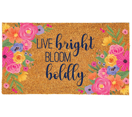 Evergreen 28"x16" Spring Blossom Coir Doormat
