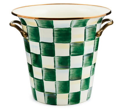 MacKenzie-Childs Emerald Check Wine Cooler