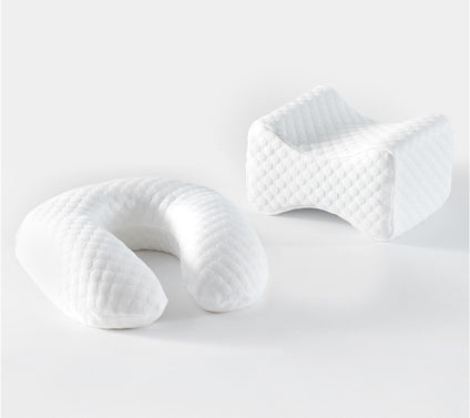 Bodipedic Memory Foam Knee Pillow and U-Neck Travel Pillow