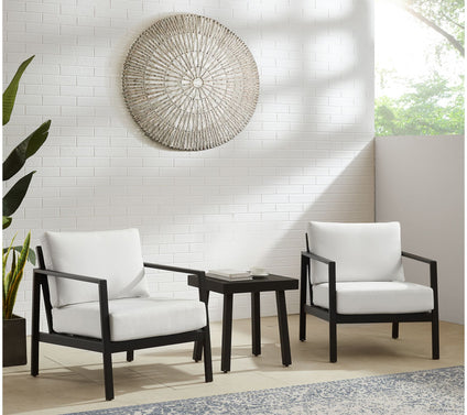 Linon Home Holland Aluminum 3-Peice Outdoor Set