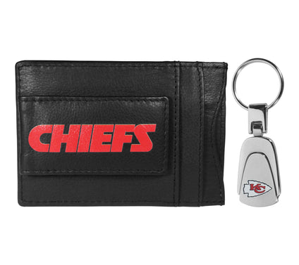 Siskiyou Sports NFL Leather Cash & Cardholder &Steel Keychai