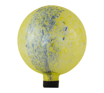 Northlight 10" Yellow Blue Reflective Glass Garden Gazing Ball