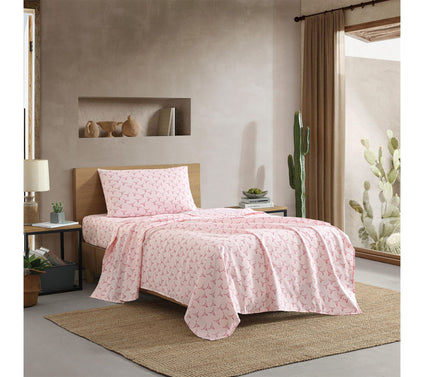 Wrangler Steer Skulls Pink TwinXL Microfiber Sheet Set