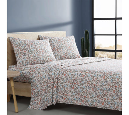 Wrangler Westward Floral Beige Twin MicrofiberSheet Set