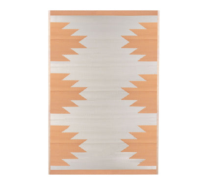Northlight 4' x 6' Orange Beige Southwestern Outdoor Area Rug