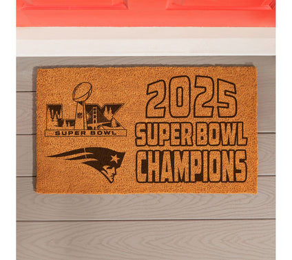 Evergreen New E ngland Patriots Superbowl 60 O ne Color Doorma