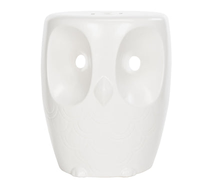 Owl, 17.5 Inch, Ceramic Garden Stool by Valerie