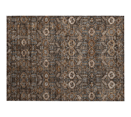 HomeRoots 2' X 3' Brown Tribal Washable IndoorOutdoor Rug