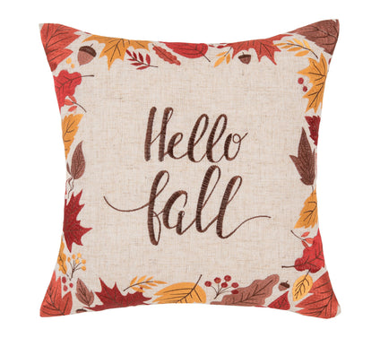 "Hello Fall" Throw Pillow by Valerie