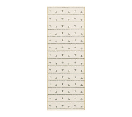 Everwash Haven Scandinavian St ripe 2x7 Washab le Runner Rug