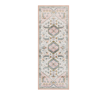 Everwash Haven Modern Medallion 2x7 Washable Runner Rug