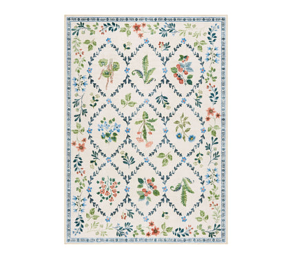 Everwash Haven Floral Trellis 8x10 Washable Area Rug