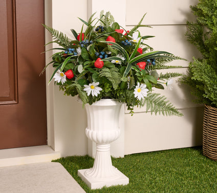 "As Is" Home Reflections 28" Fern Wildflower and Berry in Urn